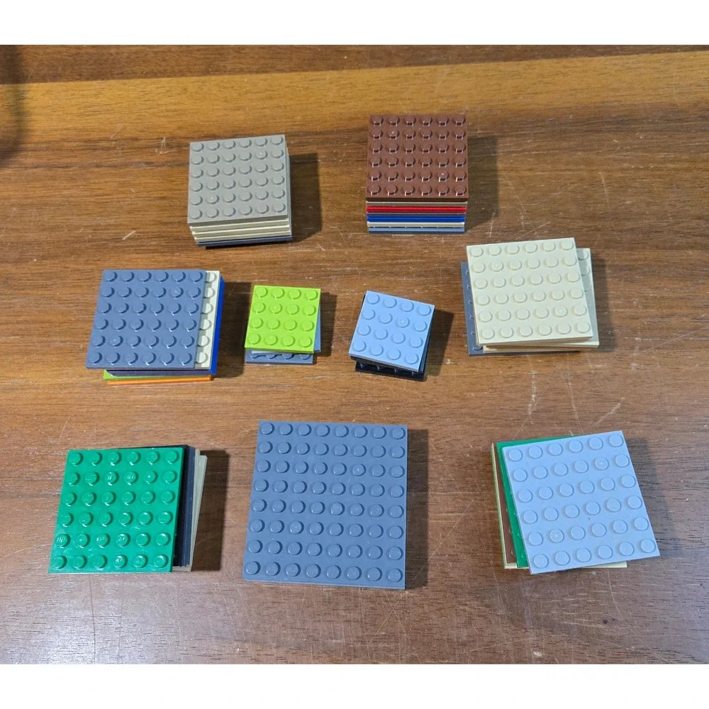 Lego Building Baseplates Bulk Lot Multicolor Genuine Brick Plates Assorted Sizes